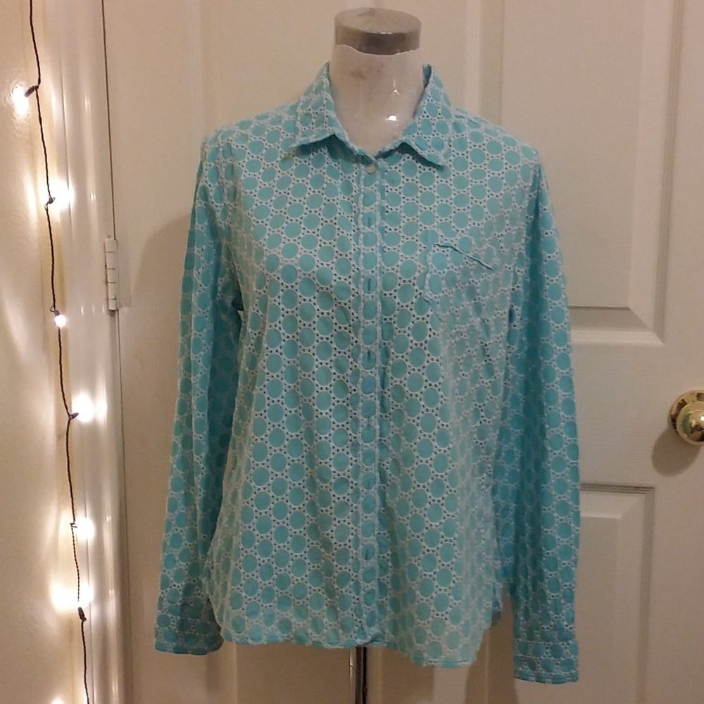 JCP Feroze embroidered button down shirt